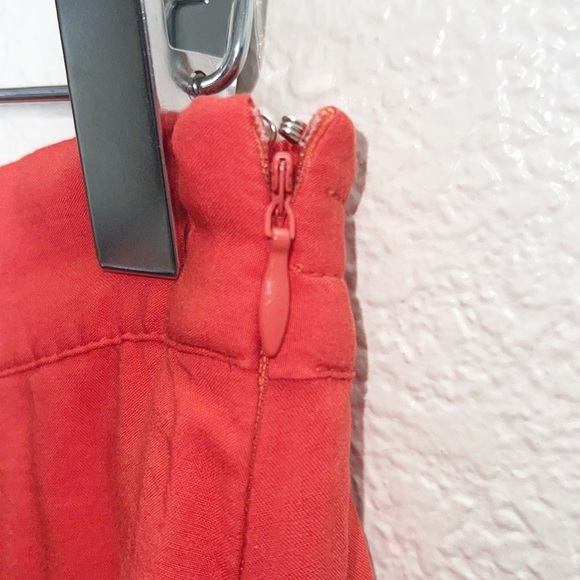 ModCloth Salmon Pull On Decorative Button Mini Skirt - Picture 4 of 11